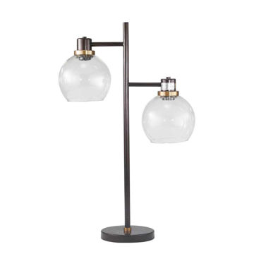 Picture of Metal Two Light 28" Table Lamp - Bronze