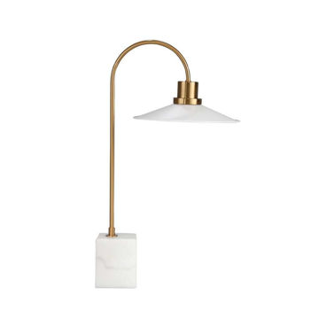 Picture of Metal 24" Table Lamp with Marble Base - Gold and W