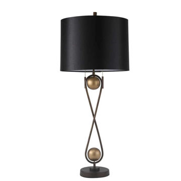 Picture of Infinity 33" Metal Table Lamp with Black Shade - B