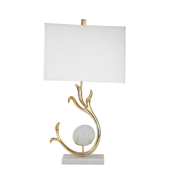 Picture of Branch 29" Polyresin Table Lamp with Stone - Gold