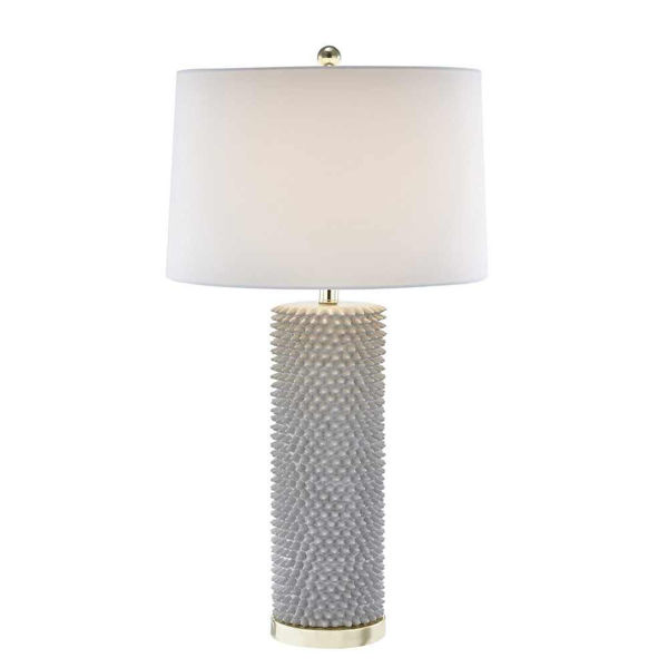 Picture of Spiked 31" Resin Table Lamp - Gray