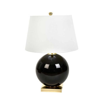 Picture of Round Glass 27" Table Lamp -Black