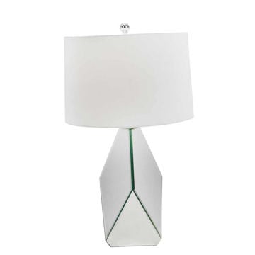 Picture of Multifaceted 30" Mirror Glass Table Lamp - Silver