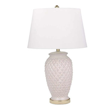 Picture of Textured 30" Ceramic Table Lamp - Cream