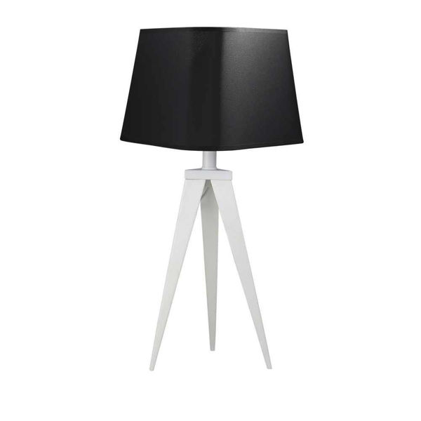 Picture of Tripod 24" Metal Table Lamp - White and Black