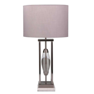Picture of Metal 28.5" Table Lamp with Clear Oval Center - Gr