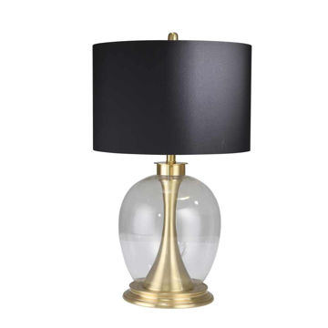 Picture of Metal 28" Table Lamp with Clear Glass Ball - Gold