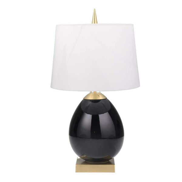 Picture of Ovoid 30" Ceramic Table Lamp - Black