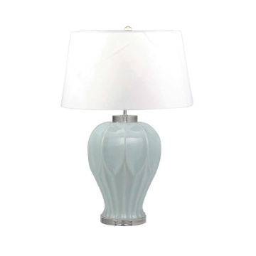 Picture of Textured 27" Ceramic Table Lamp - Teal