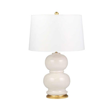Picture of Double Gourd 27" Ceramic Table Lamp - Cream
