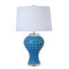 Picture of Textured Swirls 29" Ceramic Table Lamp - Turquoise