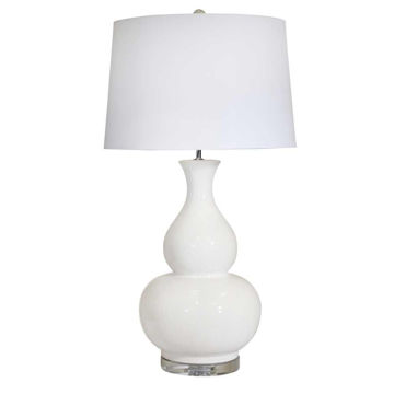 Picture of Tear Drop 31" Ceramic Ground Table Lamp - Off Whit