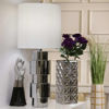 Picture of Stacked Cyclinder 30" Metal Table Lamp - Silver