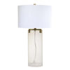 Picture of Seeded Cyclinder 29" Glass Table Lamp - Clear