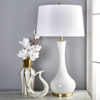 Picture of Tear Drop 34" Glass Table Lamp - White