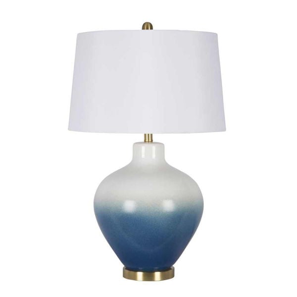 Picture of Jug 30" Ceramic Table Lamp - White and Blue