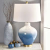 Picture of Jug 30" Ceramic Table Lamp - White and Blue