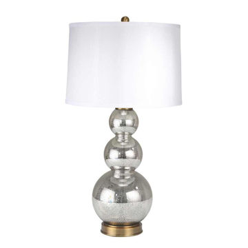 Picture of Triple Ball 34" Glas Table Lamp with USB - Silver
