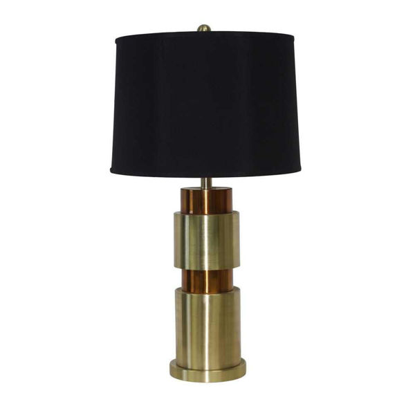 Picture of Double Cylinder 32" Metal Table Lamp - Gold