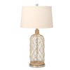 Picture of Net Overlay 29" Glass Table Lamp with Rope - Clear