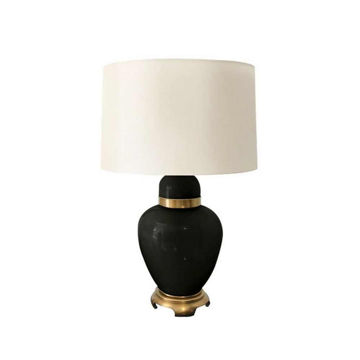 Picture of Urn 29" Glass Table Lamp - Black