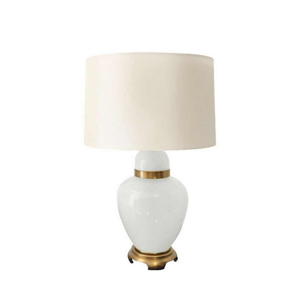 Picture of Urn 29" Glass Table Lamp - Milky White