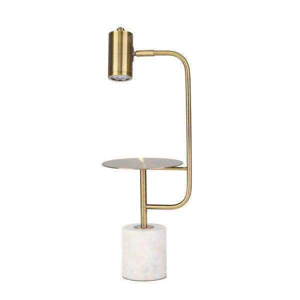 Picture of Task 25" Metal Table Lamp on Marble Bse - Gold