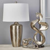 Picture of Hammered Finish 28" Metal Table Lamp - Silver