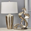 Picture of Hammered Finish 28" Metal Table Lamp - Silver