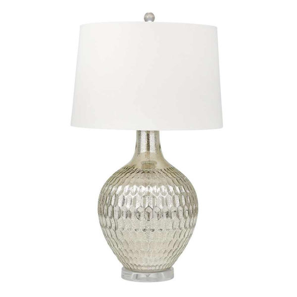 Picture of Hammered Finish 30" Mercury Glass Table Lamp - Sil