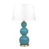 Picture of Triple Gourd 31" Ceramic Table Lamp - Teal Blue
