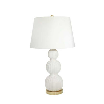 Picture of Triple Gourd 31" Ceramic Table Lamp - Cream
