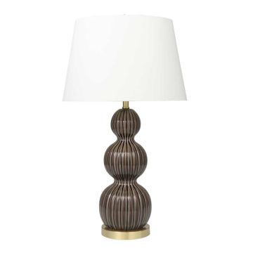 Picture of Triple Gourd 31" Ceramic Table Lamp - Gray