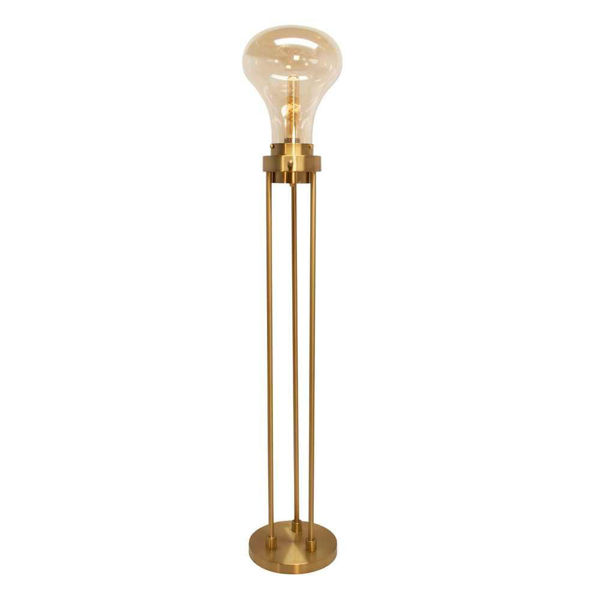 Picture of Glass 55" Light Bulb Floor Lamp - Gold