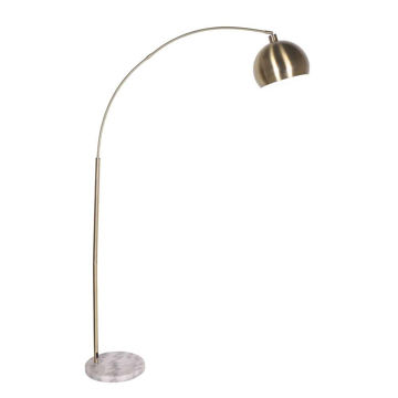 Picture of Metal and Marble 77" Dome Shade Floor Lamp - Gold