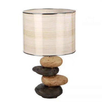 Picture of Polyresin 21.75" Stacked Rock Table Lamp - Brown