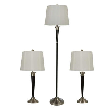 Picture of Metal 57" and 27" Table and Floor Lamps - Set of 3