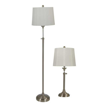 Picture of Metal 58" and 30" Table and Floor Lamps - Set of 2