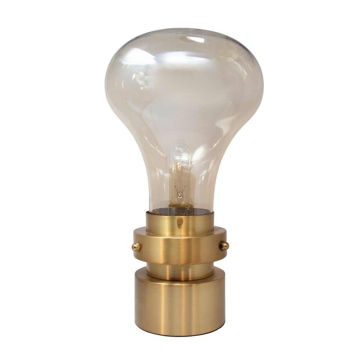 Picture of Glass 18" Light Bulb Table Lamp - Gold