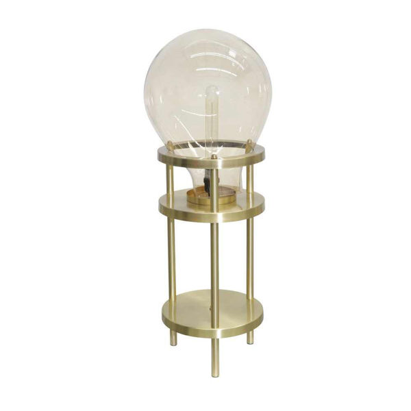 Picture of Metal and Glass 31" Bulb Table Lamp - Amber and Go