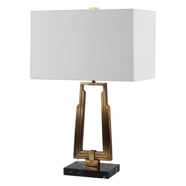 Picture of Metal 28" Table Lamp - Gold and Black