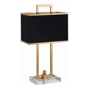 Picture of Metal 28" Table Lamp with Crystal Base - Gold