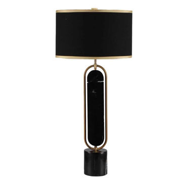 Picture of Metal and Marble 30" Table Lamp - Gold and Black