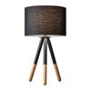 Picture of Wood 22" Tripod Table Lamp - Black