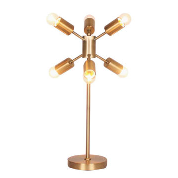 Picture of Metal 22" 6-Light Table Lamp - Gold