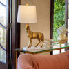 Picture of Polyresin and Marble 28" Horse Table Lamp - Gold