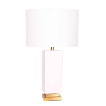 Picture of Ceramic 27" Table Lamp - White and Gold