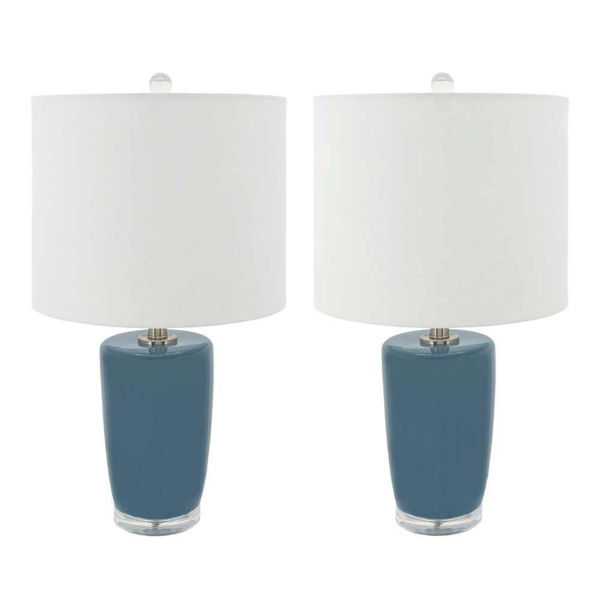 Picture of Ceramic 25" Table Lamps - Set of 2 - Blue