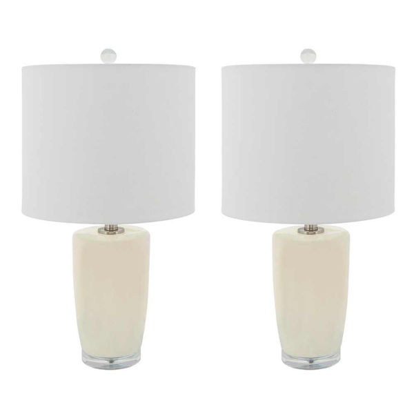 Picture of Ceramic 25" Table Lamps - Set of 2 - Cream
