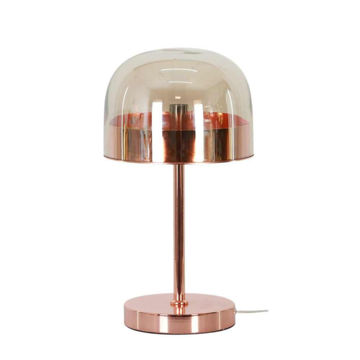 Picture of Metal and Glass 18" Dome Table Lamp - Gold